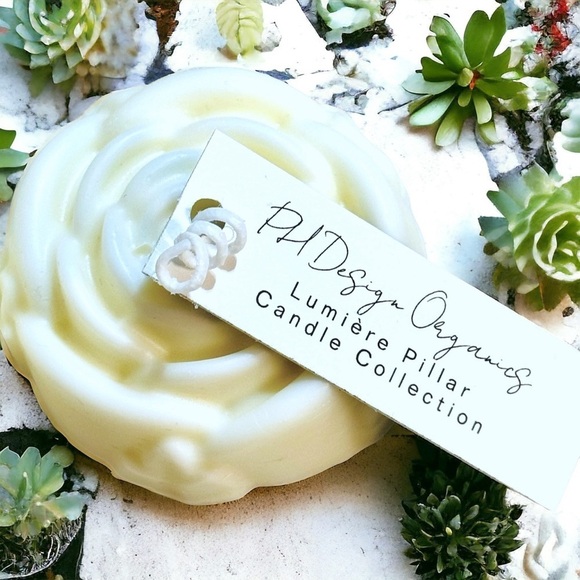 Organic Soy Pillar‎ Candle- notes of Sea Salt & Agave 4oz - Picture 4 of 6